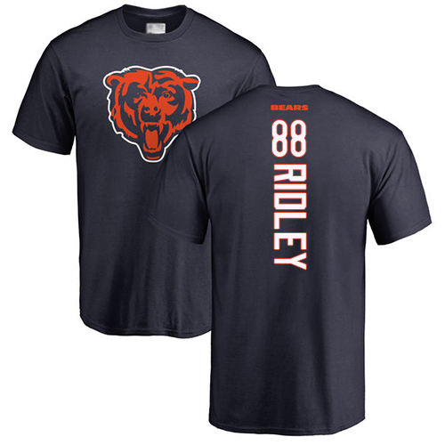 Chicago Bears Men Navy Blue Riley Ridley Backer NFL Football #88 T Shirt